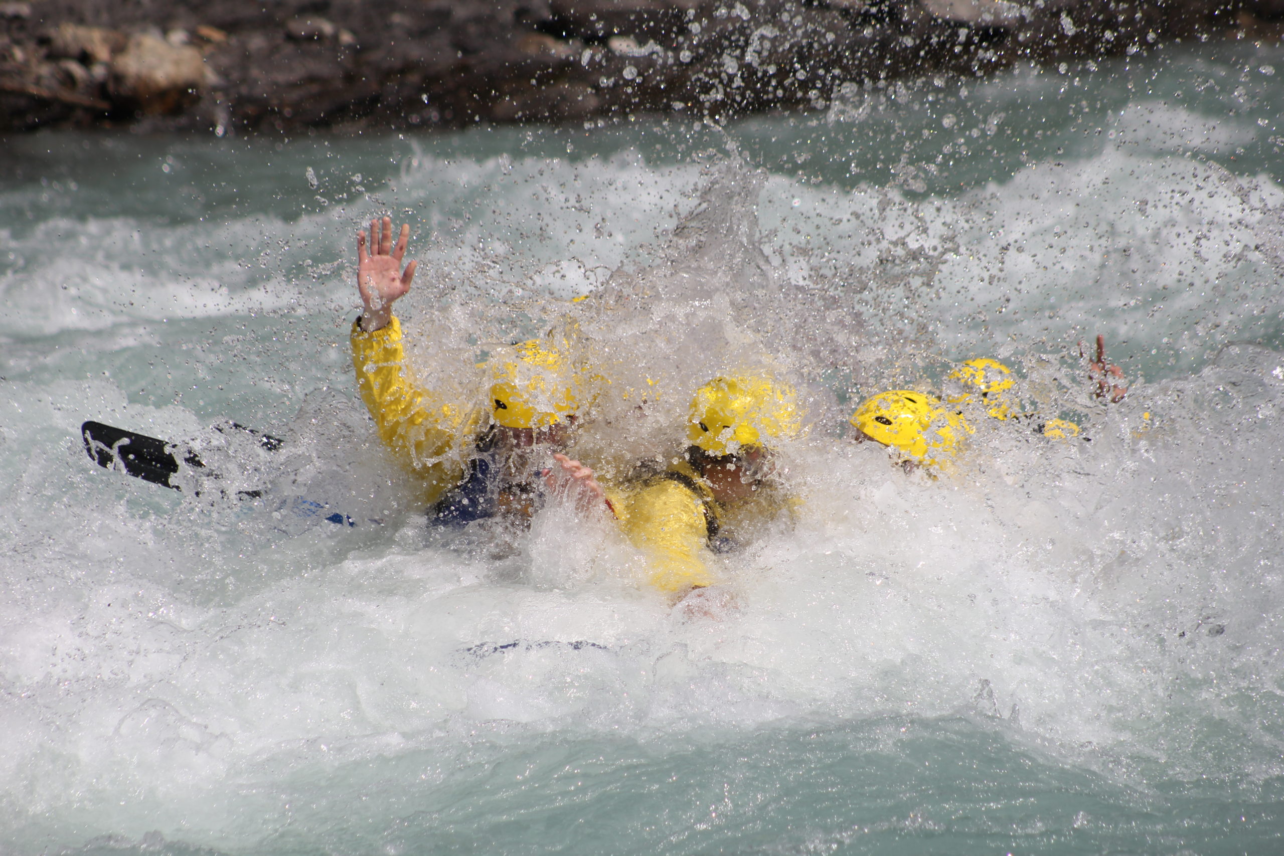 Whitewater Rafting The Kicking Horse River In The Rain
