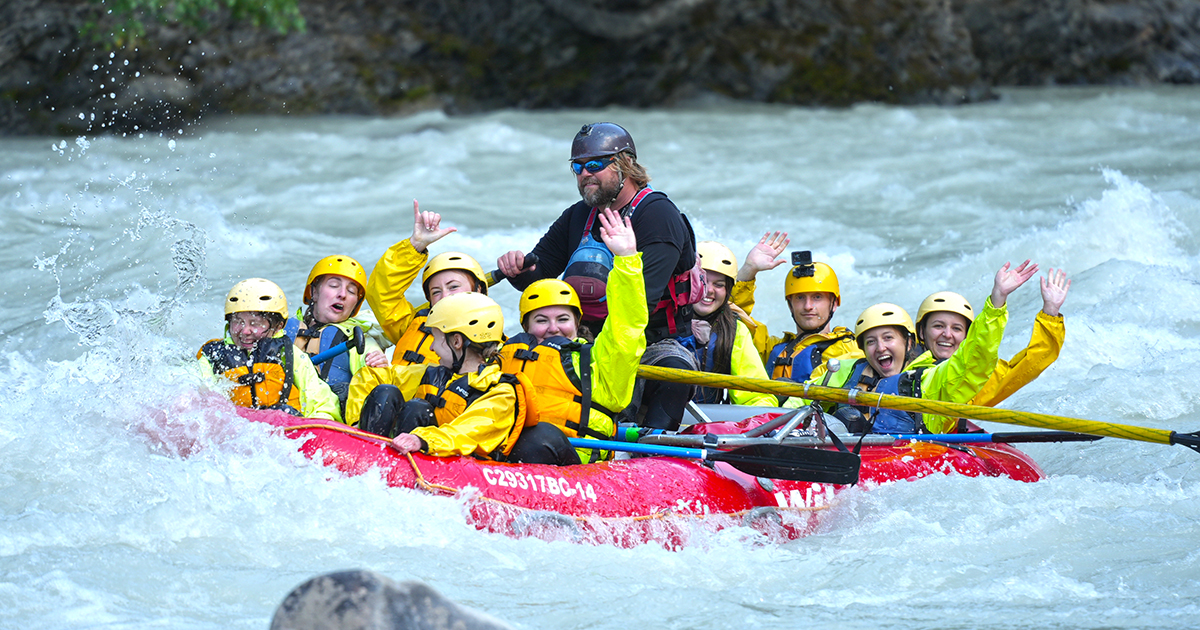 white water rafting on the Kicking Horse River